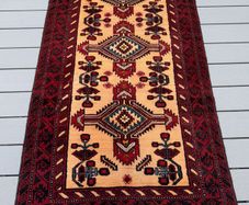 Authentic Persian Shiraz Rug - Hand-Knotted Wool (185 X 95)