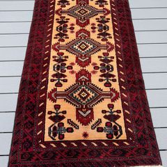 Authentic Persian Shiraz Rug - Hand-Knotted Wool (185 X 95)