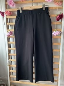 Bnwot black culotte trousers size 8 elastic waistband with pockets Dunnes stores
