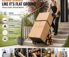 Heavy Duty Stair Climbing Cart 200kg Folding Hand Truck with 6 Wheels