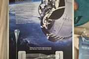 Felix Baumgartner Red Bull Stratos Spave Jump - piece of balloon, damaged, mounted on metal