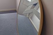 Mirror large round gold rimmed