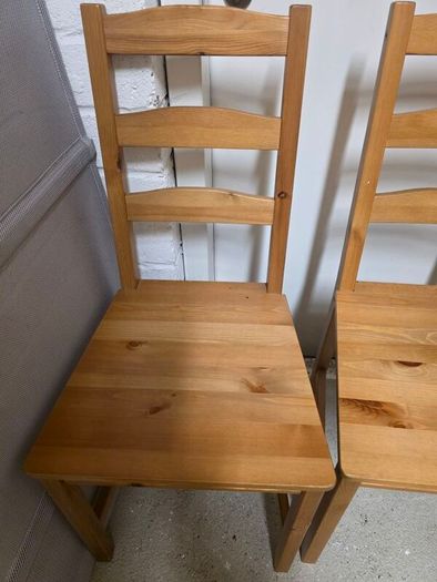 4 ikea wooden chairs