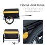 Bicycle Cargo Trailer, Two-Wheel Bicycle Large Cargo Wagon Trailer Oxford Fabric, Folding Storage, & Removable Cover, Yellow Image 3