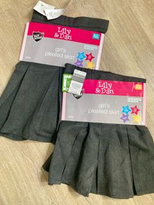 School skirt x2 (4/5 and 6/7 y)