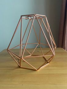 Industrial style geometric wire lamp shade