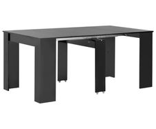 Extendable Dining Table High Gloss Black 175x90x75 cm