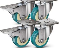 200KG Heavy Duty Castor Wheels for Trolleys & Furniture