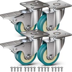 200KG Heavy Duty Castor Wheels for Trolleys & Furniture
