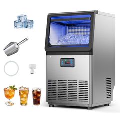 Commercial Ice Maker Machine 36 kg/24h with 6 kg Storage Capacity, Countertop/Freestanding/Under Counter