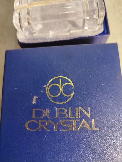 Rare find This is a 24% lead crystal box made in Italy Engraved by Dublin crystal 2000 Ireland Glass Trinket Box. Highly Collectable.