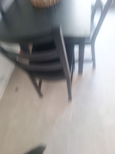 black ikea table and chairs