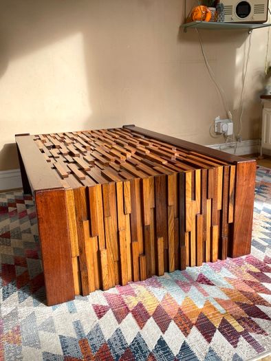 Vintage 70s Percival Lafer Coffee Table, Brazil, Exotic Wood
