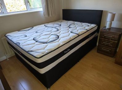 Double Divan Bed With Mattress (4ft6)