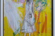 Framed Original Painting Eclectic Art Dublin Wedding Dress Art Bridal Original Art - Fashion Art - Couture Bride - Irish Figurative Art