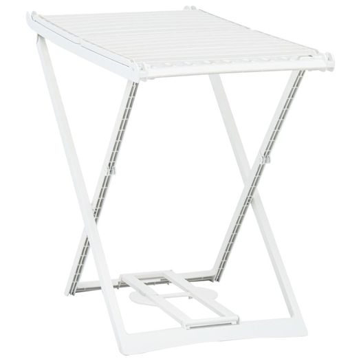Folding Clothes Dry Rack White Plastic