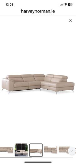Cream leather Sofa