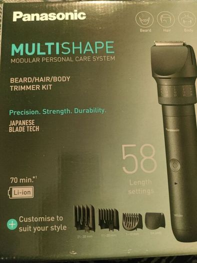Panasonic ER-CKL2, MULTISHAPE  Waterproof Beard and Hair Trimmer with  Li-ion Battery