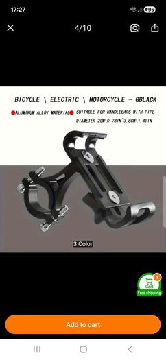 Compact Cycle Phone Holder Steel