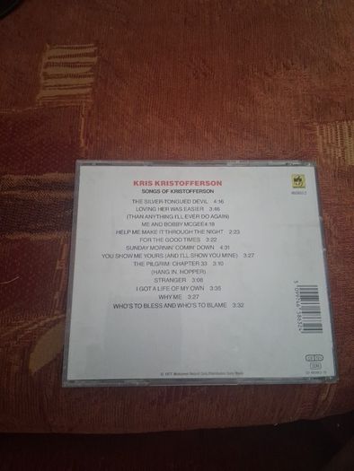Cd Kris Kristofferson Songs Of Kristofferson