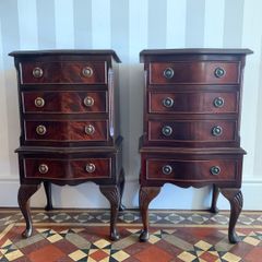 Pair of Mahogany Chippendale Style Bedside Lockers