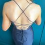 Navy shimmering ball gown Image 3