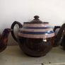 Fabulous Collection of Five Brown Betty Style Teapots, Different Styles, Different Shapes, Different Makers, For Sale as a Set Only, All Have Some Damage - Display Only!! Image 9