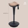 Balance stool, movable seat, swivel, height adjustable, ergonomic, 34 x 34 x 68.5-83.5 cm, Brown Image 2