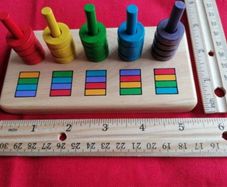 Wooden Coloured Loops Puzzle
