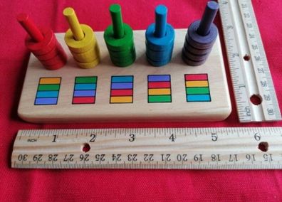 Wooden Coloured Loops Puzzle