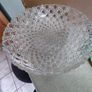Vintage Large BOWL Walther Brilliant Hansa Pattern Pressed Glass Bowl Image 6