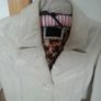 Cream Leather jacket Image 3