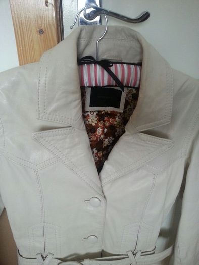 Cream Leather jacket