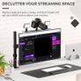 HumanCentric DSLR Monitor Mount Large, Desk Camera Mounting, Light Webcam, Microphone Shelf for Monitor VESA Arm, Replace Clamp Tripods, 100x100mm Patterns, Aluminum, Hardware Included Image 6