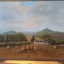 Vintage Framed Oil Painting - Traditional Irish Thatched Cottage Scene Image 10