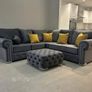 Olympia Plush Fabric Corner Sofa Image 8