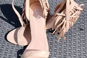 New High Heels Fringes Shoes on Rearside