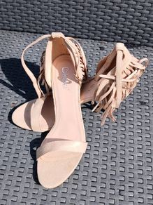 New High Heels Fringes Shoes on Rearside