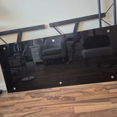 Glass Office Desk, Black ,Free