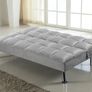 Grey velvet Folding 3 Seater Sofa 180cm Image 2