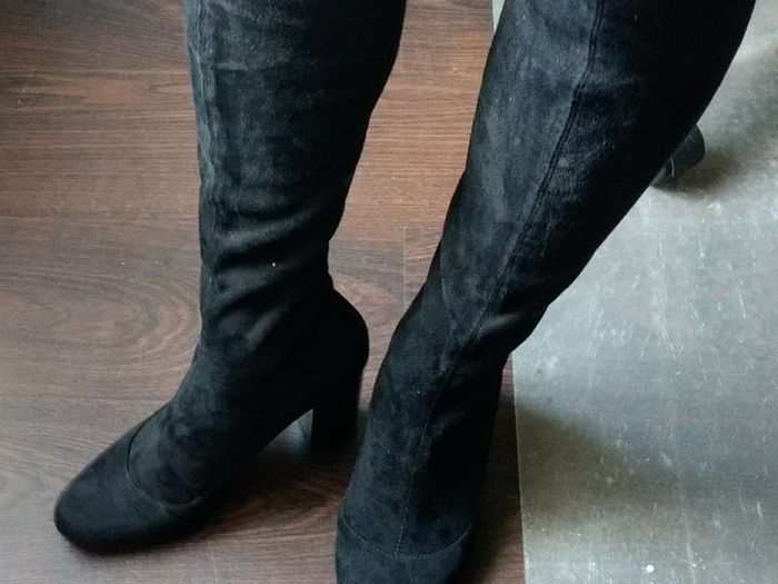 Faith knee-high suedette boots