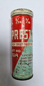 Vintage Presto Drill Bit Tin - Vintage Tool Tin