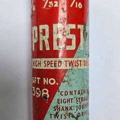 Vintage Presto Drill Bit Tin - Vintage Tool Tin