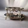 Antique Victorian Silver Plated Cruet Set 5 Crystal Bottles and Antique Silver Plated Table Centrepiece Stand by James Dixon and Sons Sheffield Image 7