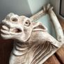 Gothic-style Gargoyle wall decor diamond-shaped mirror framed Image 2