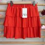 skirt Zara mini pleated tiered skirt coral red small Image 2
