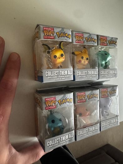 pokemon pop keyring x6