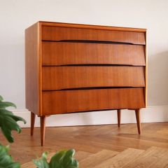 Mid Century Teak Avalon Yatton Beehive Chest Of Drawers Vintage Retro 1960s