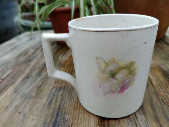 1940s Large mug, pottery mug, Irish farmhouse pottery