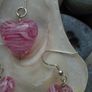 Jewellery set, Glass heart necklace.earrings,Silver jewellery.Valentines Day Image 5